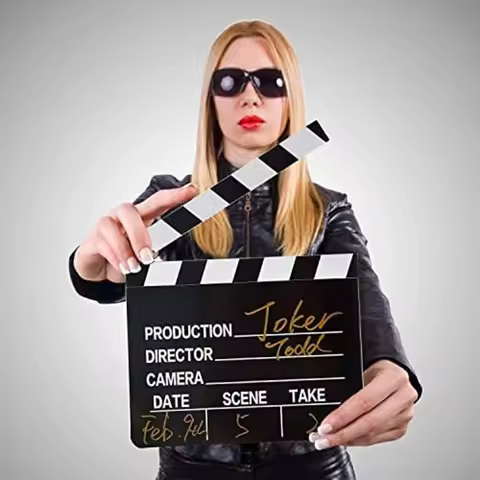 20 X 18cm Director Video Scene Clapperboard Paper TV Movie Cinema Clapboard Photography Prop for Vlo