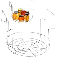 Canning Rack, Water Bath Canner Rack, Stainless Steel Canning Jar Lifter with Foldable Contoured Han