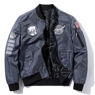 Reversible NASA Bomber Jacket with Embroidery Badges