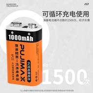 PUJIMAX 9V充電電池充電器快充大容量1000毫安6f22萬用表耳溫吉他