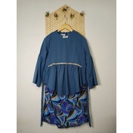 BAJU KURUNG PEPLUM TANGAN KEMBANG KAIN KIPAS