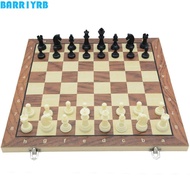 BARR1YRB Educational Chess Game Set, Foldable Chessboard Solid Wooden International Chess, Pawns Sta