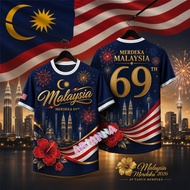 3D clothing   Independence Day Sublimation Quick Dry  t-shirt Oversized Streetwear Malaysia 69th Baj