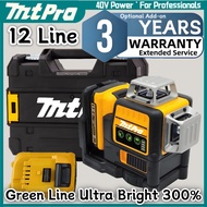 MtPro DW089LG Level Laser 12 16 line 3D Cordless Auto Leveling Green Light 12V Lithium DeWalt