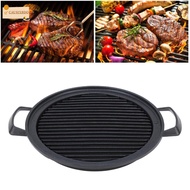 CAUSIXBDO Japanese Mini Hibachi Grill, Ribbed Aluminium Alloy Pan Round Tabletop Charcoal, Durable B