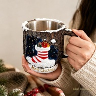 IVY Holiday Coffee Cup for  Tables Metal Inner Cup Textured Shell  Service and Winter Hosting Accent