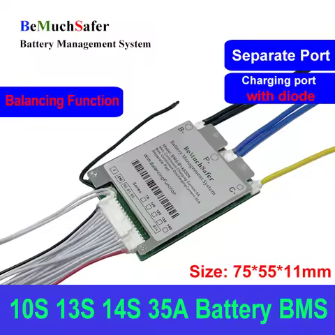 BeMuchSafer 7S 10S 12S 13S 14S 30A 35A Battery BMS With Balancing Function 10S35A 13S35A 14S35A 30A 