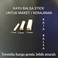Balsa stik 1mm x 1mm panjang 50cm kayu reng stick untuk maket DIY