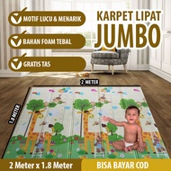 PROMO MURAH Karpet Lipat Anak Tikar Lipat Anak Karakter Foam Playmate Anti Air 200cm x 180cm