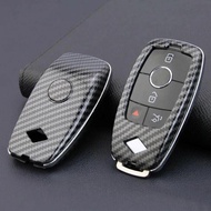 Remote Key Fob Case Cover Carbon Fiber Style ABS Fit for Mercedes Benz A B C E S G Class GLA GLC GLE