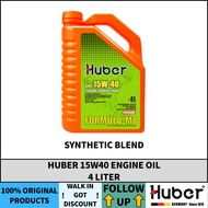 HUBER 15W-40 ENGINE OIL 4LITER FORMULA-M1 (PREMIUM SYNTHETIC BLEND) (MADE IN GERMANY)