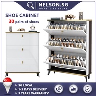 NELSON Shoe Cabinet Light Luxury Shoe Rack Cabinet Shoe Storage Box Household Entrance Door Large Capacity Tall Slim Shoe Rack Cabinet