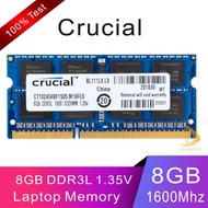Crucial 8GB 2Rx8 PC3L-12800S SODIMM RAM Laptop Memory Intel DDR3L 1600Mhz