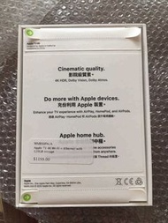 Apple 蘋果TV 4K 128GB Wi-Fi + Ethernet 轉接器 香港行貨 1年保用