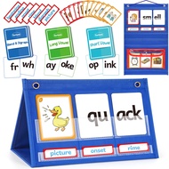 Blends & Digraphs Pocket Chart, Onset Rime Phonics Games Sight Word Flash Cards, Educational Spellin