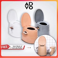 ADVO [6-month Warranty] Portable Toilet Bowl Adult Pregnant Women Elderly Mobile Mangkuk Tandas Duduk Jamban 马桶