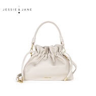 JESSIE＆JANE2021 early spring new top layer cowhide drawstring bundle mouth steamed dumplings bag hand shoulder bag 3359