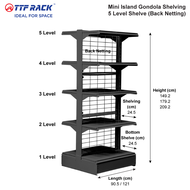 TTF Rack™ (MINI ISLAND GONDOLA) Island Gondola Back NETTING /Storage Rack/Shopping Mall Display Rack