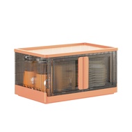 [特價]65面寬大容量雙開門折疊收納箱(四入)橘色