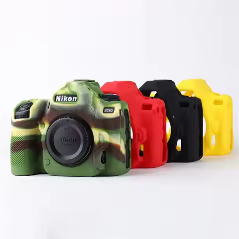 Litchi Pattern Soft Silicone Armor Camera Body Case For Nikon D780 D850 D7100 D7200 Rubber Cover Ski