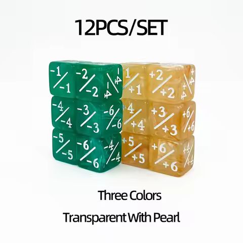 12 PCS MTG Dice Counter Magic The Gathering Counters Life Tokens Negative Plus One Dice Set for MTG,