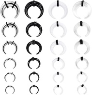 6/18/24PCS Septum Tapers Septum Rings Septum Pincher Acrylic Stainless Steel Internal Threaded Horse