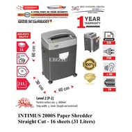 INTIMUS 2000S Paper Shredder Straight Cut - 16 sheets (31 Liters) Paper Shredder,Shredder Machine, Office Automation,Str