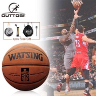 Outtobe Basketball Balls Size 7 Leather Material Basketball Ball Outdoor Indoor Training Ball Free W