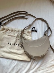 Polene Numero dix bag in taupe color