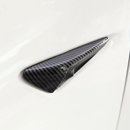 HW 3.0 For Tesla Model Y 3 X S 2012-2022 Gloss Carbon Fiber ABS Side camera protection cover Trim 2P