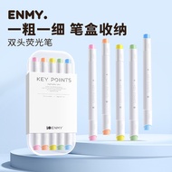 New Product Ready Stock Enmi Highlighter Morandi Marker Morandi Marking Pen Multicolor Highlighter E