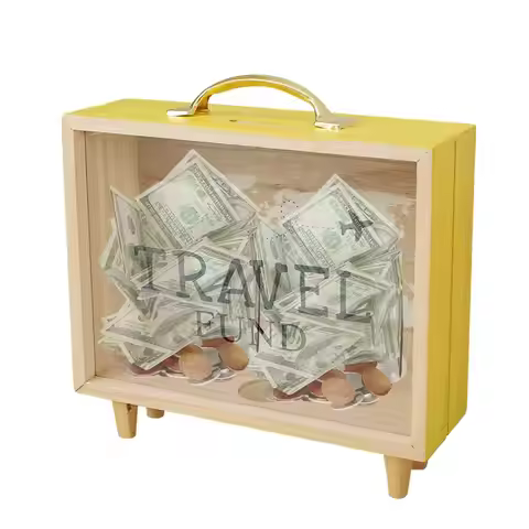 Adventure Archive Box Travel Keepsake Box Keepsake Display Box Decorations Saving Money Box Ticket/C