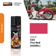 Samurai Spray Paint Honda Motorcycle Paint Colours H224 Ex-5 Fire Red 400ml Aerosol Cat Motor &amp; Kereta Spray Tin