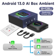 Carlinkit TBOX-LED Carplay Ai Box Wireless CarPlay Android Auto Adapter Android 13.0 Youtube Netflix