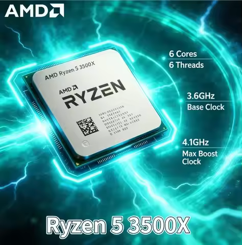 AMD Ryzen 5 3500X R5 3500X 6 Cores 6 Threads AM4 DDR4 Desktop CPU for AM4 Motherboard Upgrade PC Bui