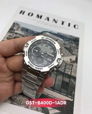 [Ready Stock] Jam Tangan Lelaki Origina G-Steel Stainless Steel GSTB400 Men Sport Watch Dual Time Di