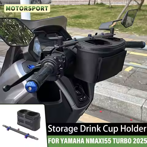 FOR YAMAHA NMAX155 TURBO 2025 NMAX155 Motorcycle Handlebar Drinking Water Bottle Cage Cup Holder Sco