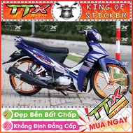 Tem Xe Sirius Xanh Trắng Nano Spark - Tem Sirius Nano Spark Trắng Xanh Siêu Đẹp - Mẫu Team Sirius Xa