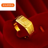 gold 916 original malaysia FA CAI FU  lucky ring for money