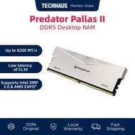 Predator Pallas II DDR5 24GB 6000MHz 1R8 CL30/CL36 Desktop Ram Supports Intel XMP 3.0 and AMD EXPO* 