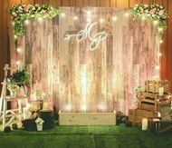 Sewa Dekorasi Backdrop Rustic di Jakarta Hub. 081212623361 (WA)