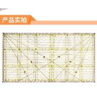 Quilters Ruler with Double Colored Grid Lines Patchwork Ruler Quilters Ruler for Cutting Fabric Pape