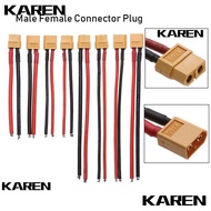 KAREN1 XT60 Connector Plug 12 AWG/14 AWG Wires Parts With Silicone Wire Female / male