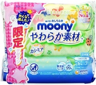 尤妮佳 moony嬰兒柔軟濕巾 補充包 76張×3