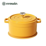 Ecowin - ecowin non stick pan，Enamel pot enamel Dutch oven, 24 cm cast iron casserole, home gift hou