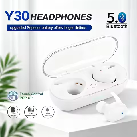 Y30 TWS Bluetooth earbuds Earphones Wireless headphones Touch Control Sports Earbuds Microphones Mus