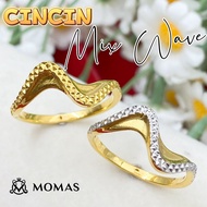 MOMAS CINCIN MIX WAVE Emas 916 Original Cincin Emas 916 Cincin Emas Bajet Emas 916 Cincin Murah Emas
