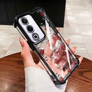 VRQR Cover for Oppo A3 Pro 5G A3X A3 5G 4G A18 A38 A60 4G INS Style Deer Flower Shockproof Clear Pho