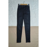 Gusize 61 cm High Waist Black Skinny Jeans size 23 To 24 Hips 28 34 Length 37.5 Inches