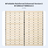 Bed Frame Sturdy Wood Slats Reinforced Foldable Customizable Size Traditional Mat Base Quiet Univers